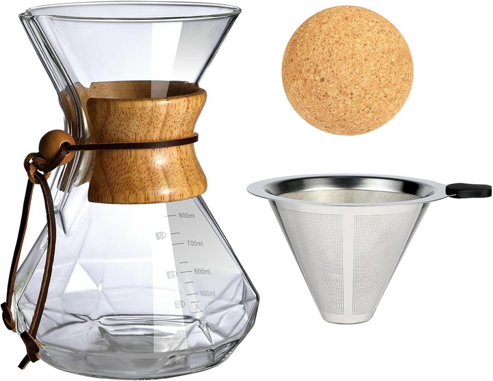 Cafetera Chemex vertida de 27 onzas - Green Hills Coffee